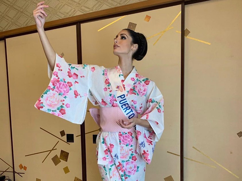 candidatas a miss international 2019 usando tradicional traje tipico japones. Amf3al98