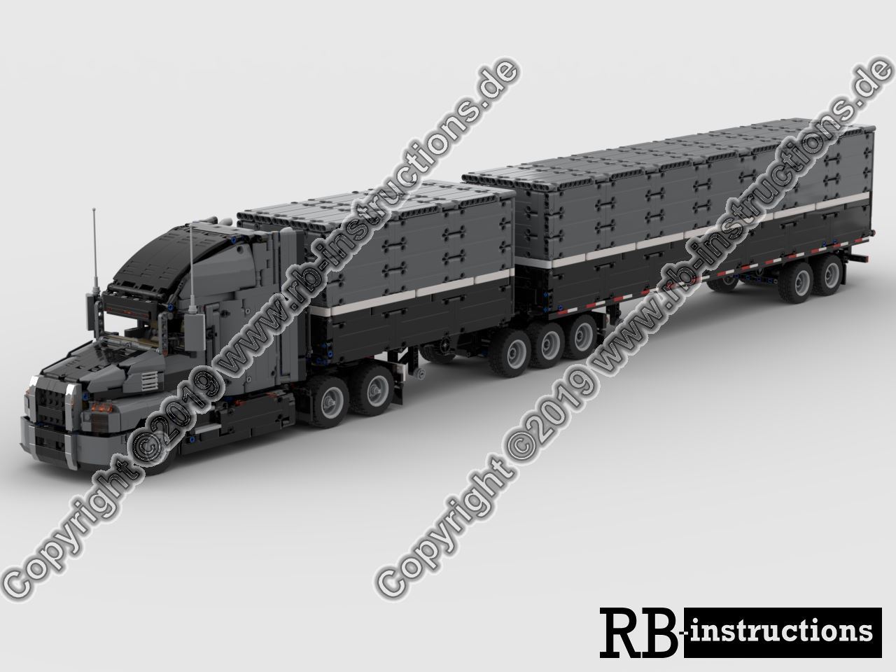 RBI Recipe 42078 Lead Chassis Trailer-Mack Anthem MOC from Lego ® 