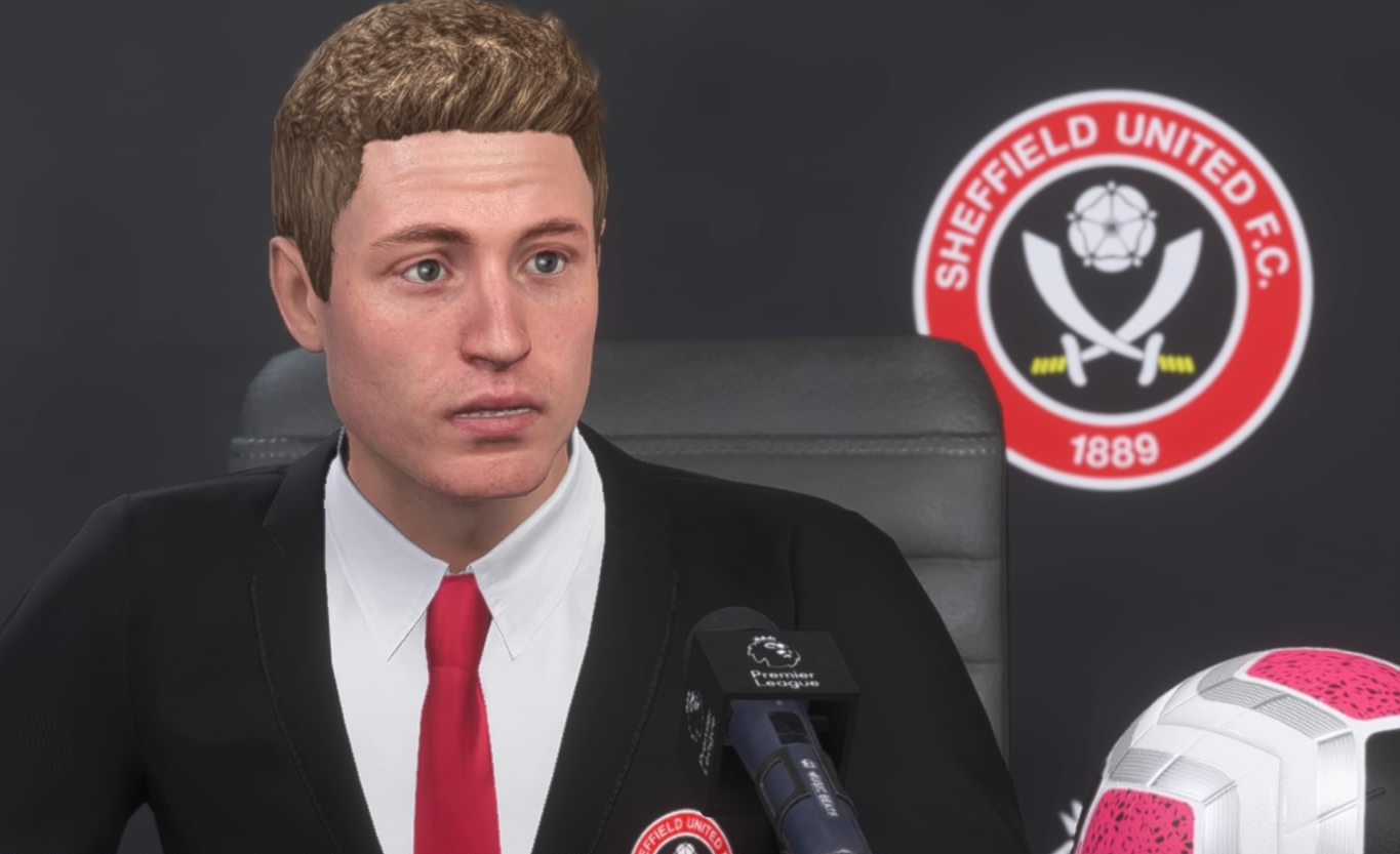 Fördekicker bei seiner Vorstellung an der Bramall Lane