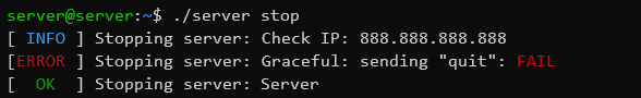 rust server stop error